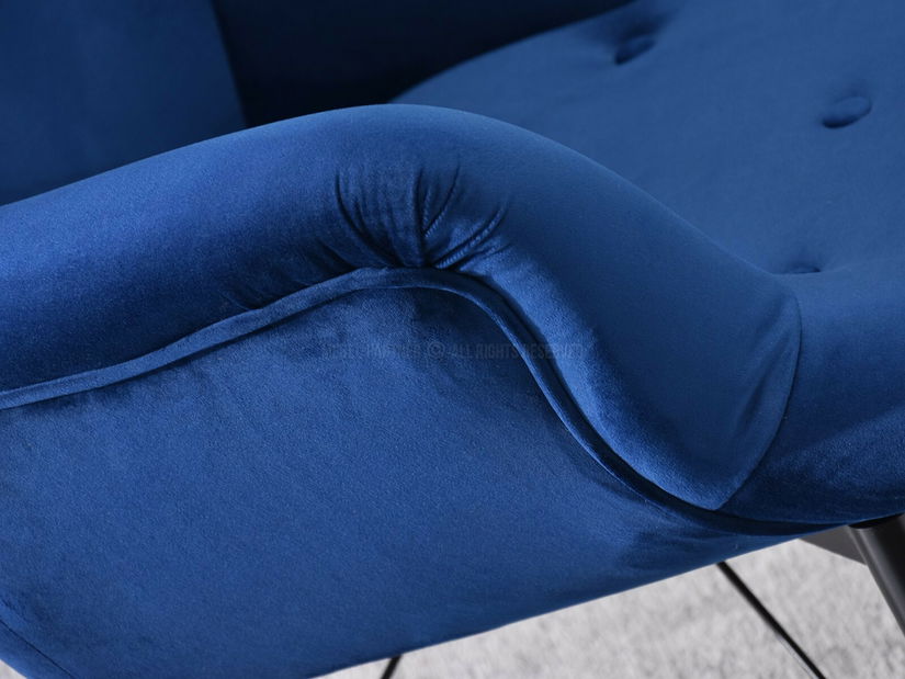 Relaxační křeslo Dawntawn (tmavě modrá + černá)