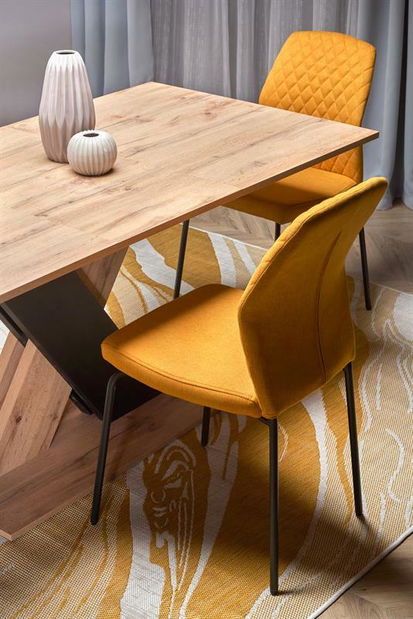 Jídelní stůl Silver (tmavě šedá + černá)