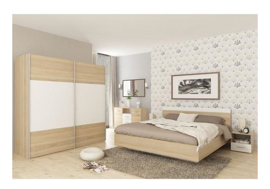 Šatní skříň Gaila (dub sonoma + bílá)