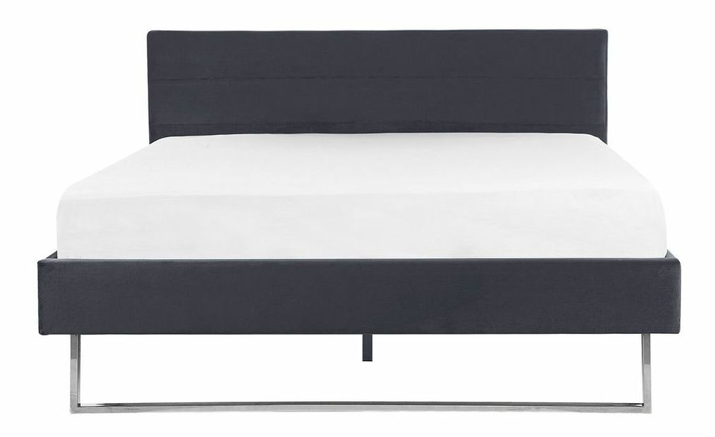 Manželská postel 160 cm BELAE (s roštem) (šedá)