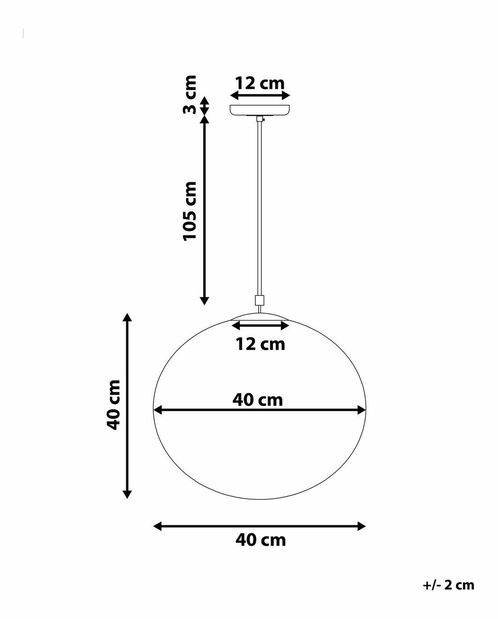 Závěsná lampa Bari L (bílá)