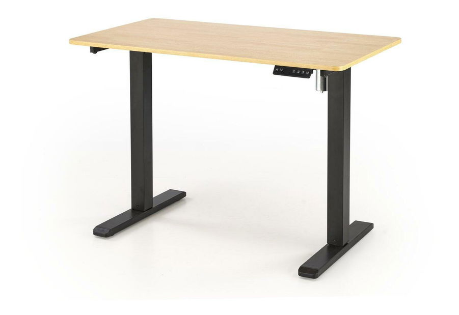 PC stolek Bush (dub zlatý + černá)