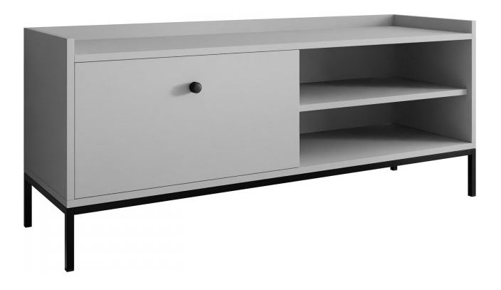 TV skříňka Tezarta 1K (světle šedá + černá)