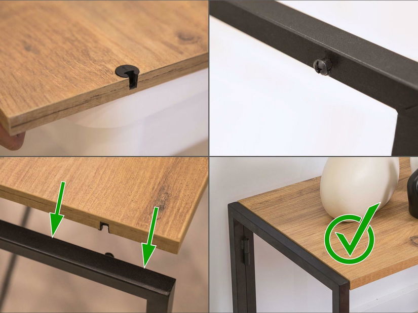 Regál Punale 2 (borovice atlantická + černá)