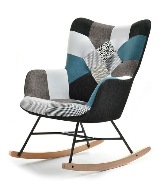 Křeslo Sibyla (patchwork + buk bílý)