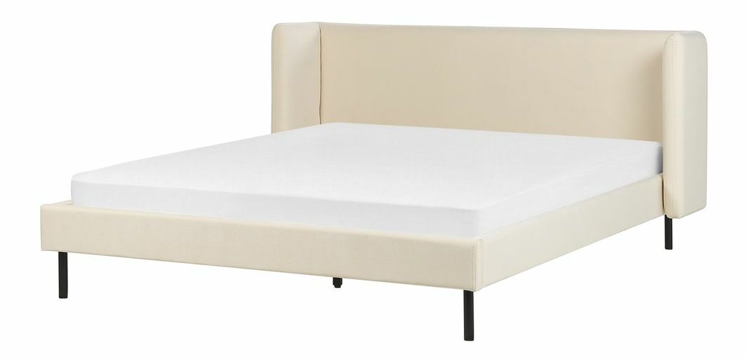 Manželská postel 160 cm Aimei (béžová) (s roštem)