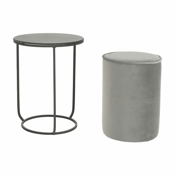 Příruční stolek Lola (tmavě šedá)