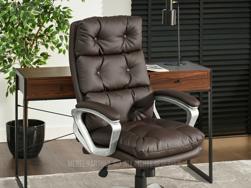 Křeslo Benton (hnědá + šedá)