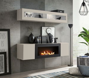 Obývací stěna Ferryhill CC FY N2 (kašmír) (s osvětlením) (s biokrbem)