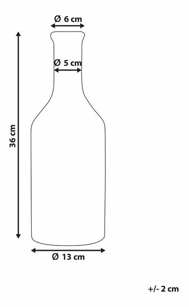 Váza LAURITA 36 cm (sklolaminát) (žlutá)
