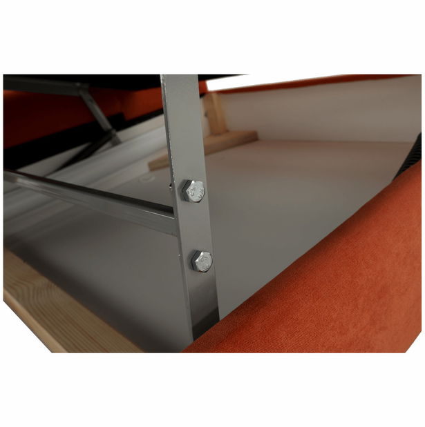 Rohová sedačka Lyng (oranžová) (L)