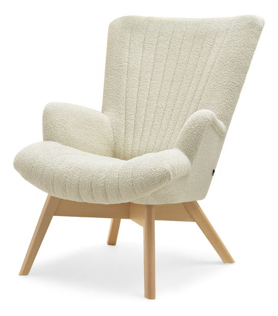 Designové křeslo Limoncelo (krémová + bílá)