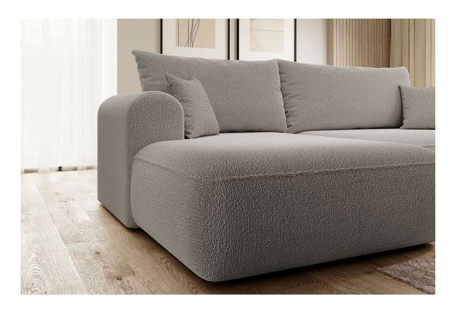 Rohová sedací souprava Olivo I (L) (světlobéžová + černá)