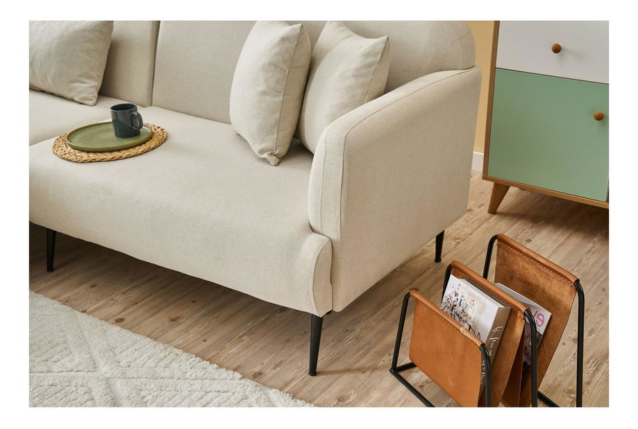 Rohová sedačka Revosatta (L) (krémová + černá)