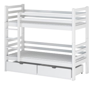 Dětská postel 80 cm Paul (s roštem a úl. prostorem) (bílá)