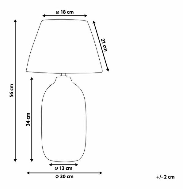 Stolní lampa Matza (šedá)