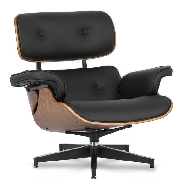 Křeslo s podnožkou Procesion (černá)