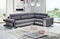 Rohová sedací souprava Arin (tmavě šedá + světle šedá) (P)