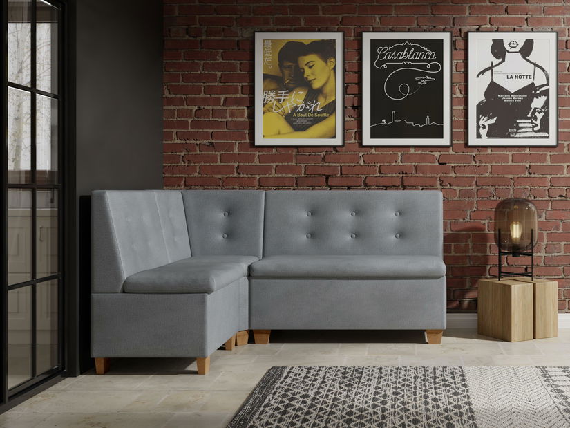 Rohová lavice Bolio 140x200 (šedá)