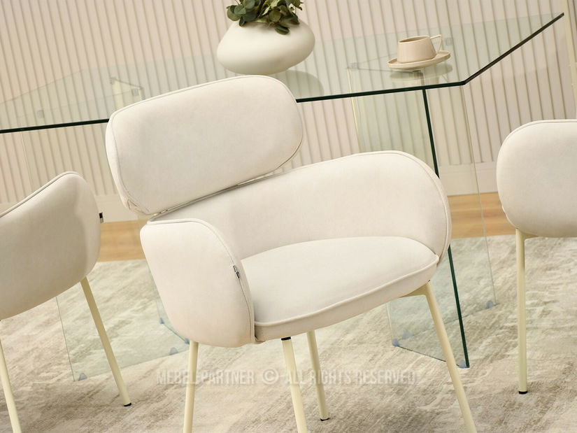 Jídelní židle Aguado (krémová)