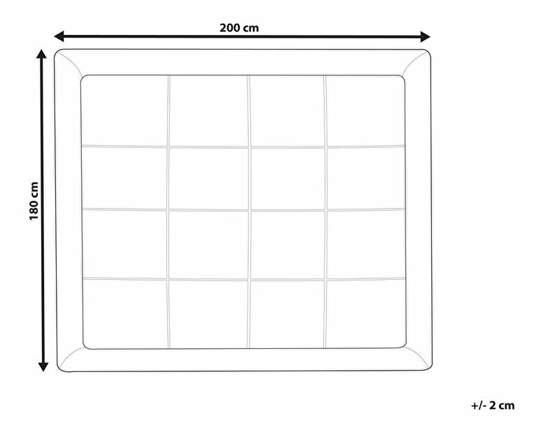 Potah na matrace 200x180 cm Yenego (bílá)