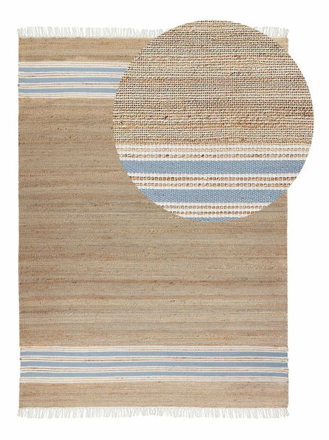 Koberec 160 x 230 cm Míza (béžová + modrá)