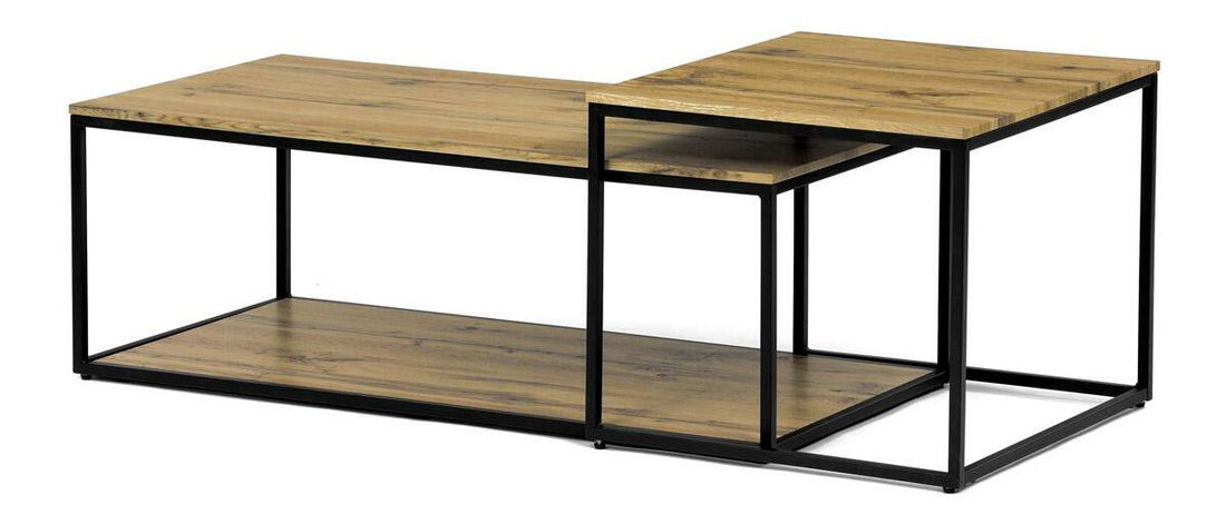 Set 2 konferenčních stolků Crearse (dub divoký)