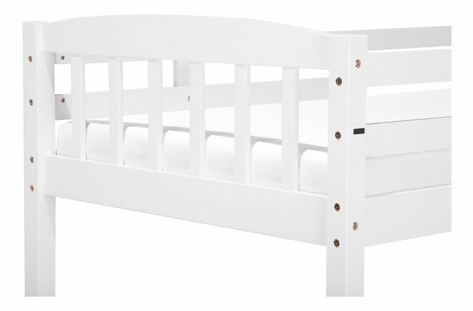 Patrová postel 90 cm REWIND (bílá) (s roštem a úl. prostorem)