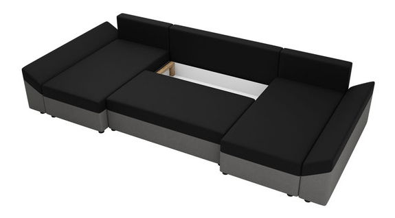 Rohová sedačka U Poltosa U (tmavě modrá) (s úl. prostorem)