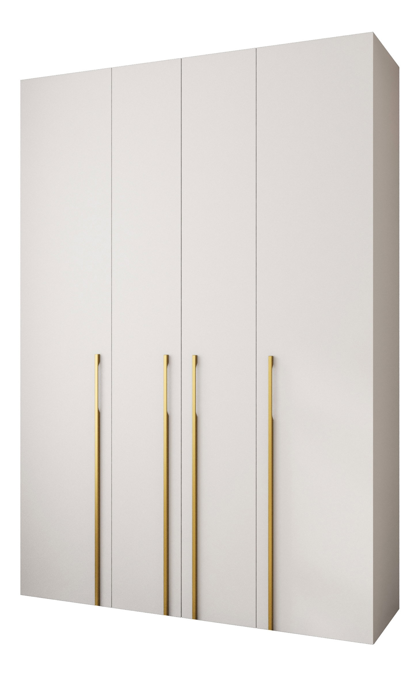 Šatní skříň 170 cm Carmela 40-3 (bílá + zlatá)