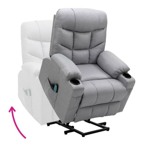 Masážní křeslo Hipocresias (světle šedá)