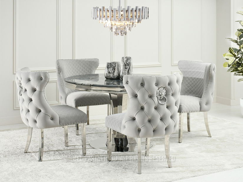 Židle Gabi (šedá + chromová)