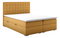 Boxspring postel 140 cm Candy (hořčicová) (s úložným prostorem)