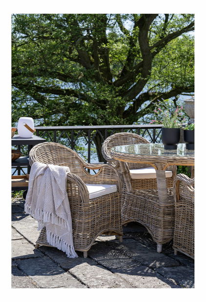 Zahradní křeslo Liravena 1 (hnědá + šedá)