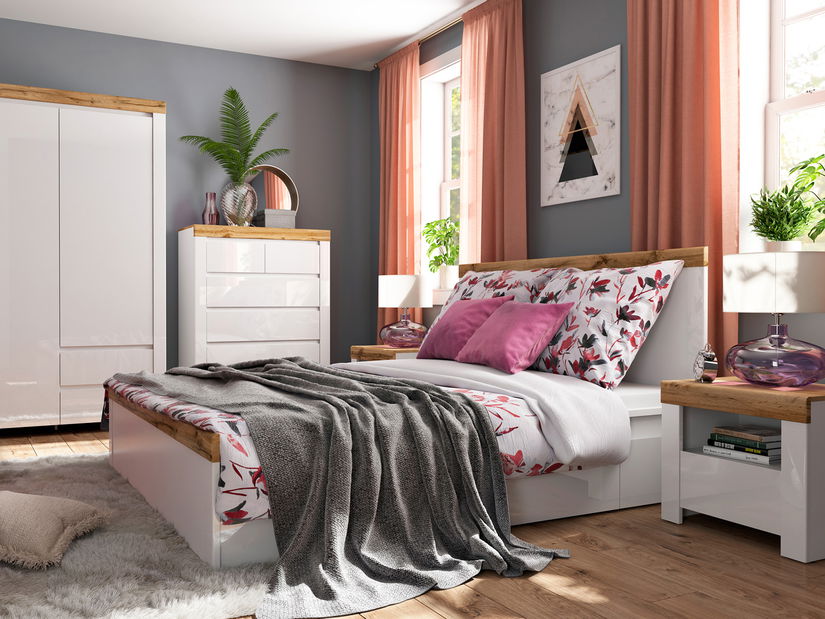 Manželská postel 180 cm BRW Holten LOZ/180