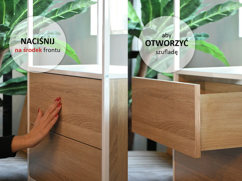 Komoda Soren Kom (černé dřevo + zlatá)