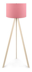 Stojanová lampa Comporollo 1 (růžová + dub)