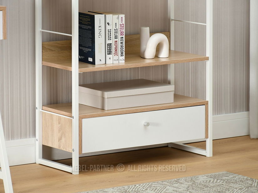 Regál Luca (sonoma + bílá)