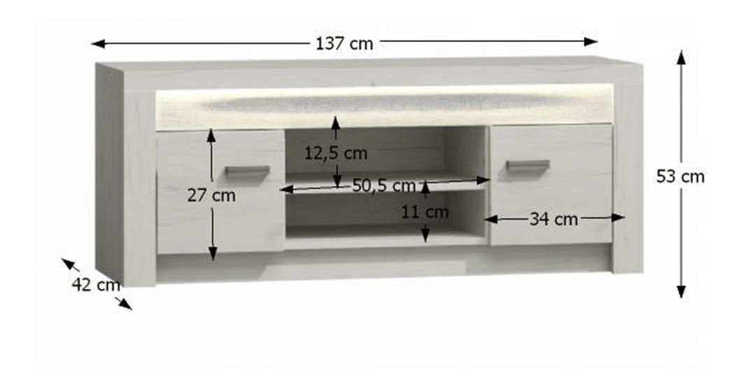 TV stolek/skříňka Inneas 09 (jasan bílý)