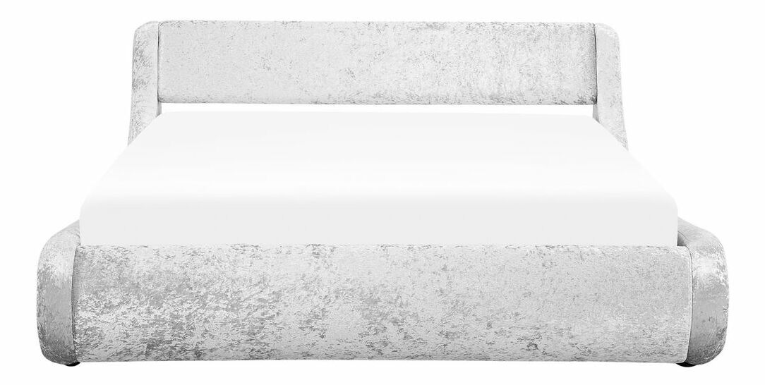 Manželská postel 180 cm Anais (stříbrná) (s roštem) (s úl. prostorem)