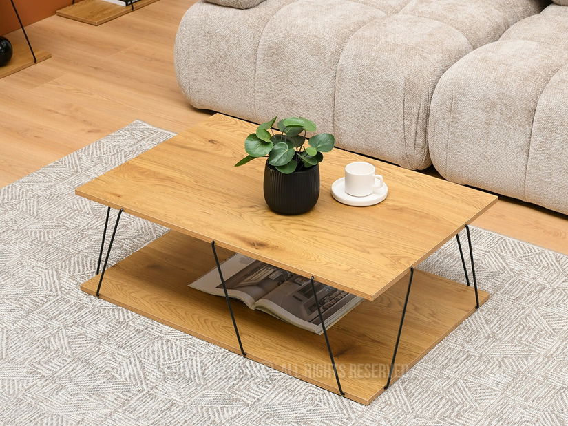 Konferenční stolek Haika (dub + černá)