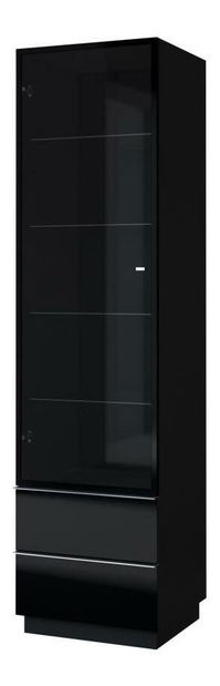 Závěsná vitrína Henry Typ 05 (černá + černý vysoký lesk)