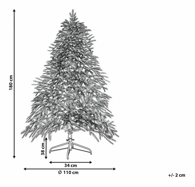 Vánoční stromek 180 cm Mieza (bílá)