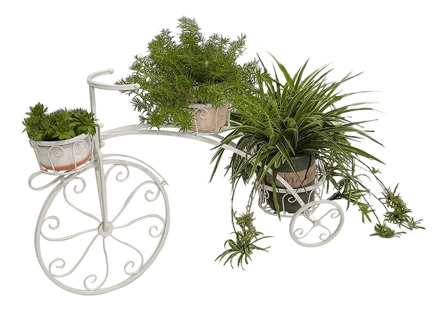 Retro květináč ve tvaru kola Galahad (bílá)