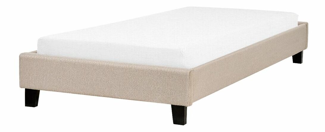 Dětská postel 90 cm ROXENNE (s roštem) (béžová)