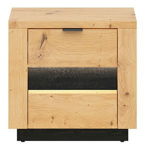 Noční stolek BRW Ostia KOM2S (dub artisan + dub černý)