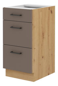 Dolní kuchyňská skříňka Barb 40 D 3S BB QUADRO (dub artisan + truflová)