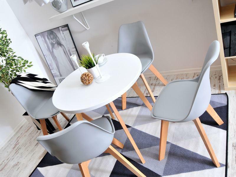 Židle Large Wood (šedá + buk)