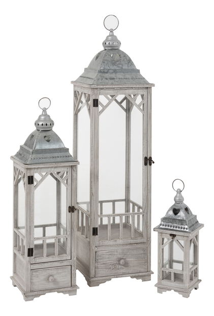 Lucerna (3 ks.) (Šedá) 111x30x30cm