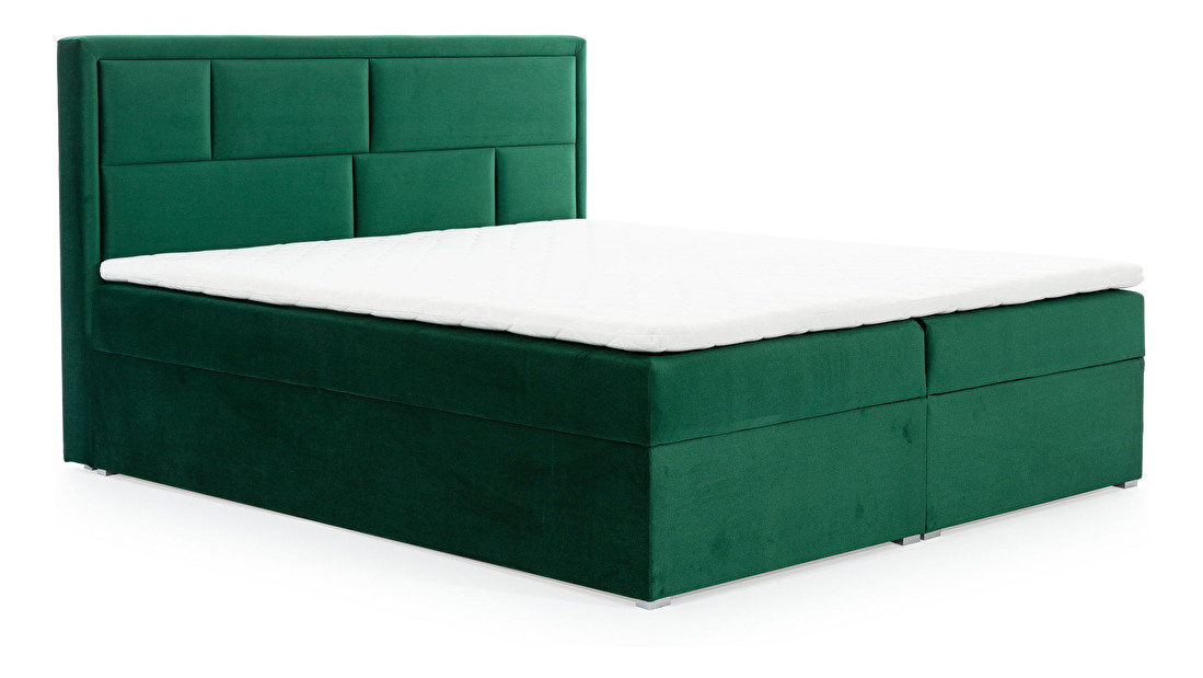 Boxspring postel 180 cm Menera (zelená)
